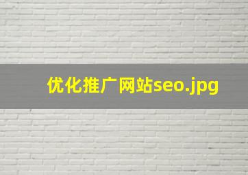 优化推广网站seo