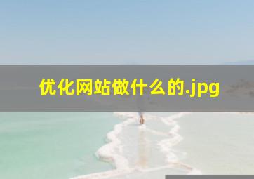 优化网站做什么的