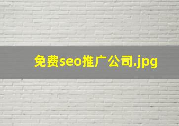 免费seo推广公司