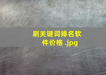 刷关键词排名软件价格 