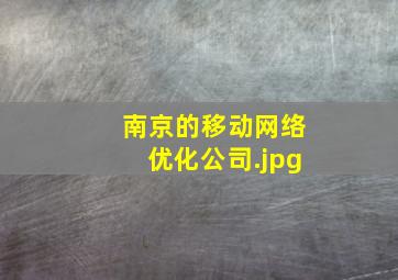 南京的移动网络优化公司