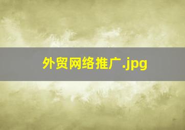 外贸网络推广