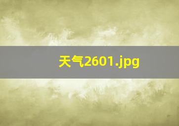 天气2601