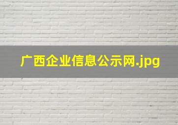 广西企业信息公示网