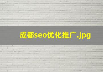 成都seo优化推广