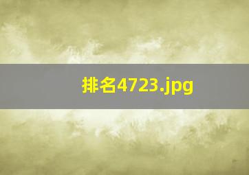 排名4723