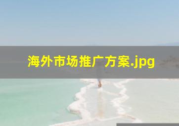 海外市场推广方案