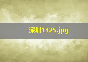 深圳1325