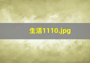 生活1110