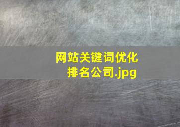 网站关键词优化排名公司