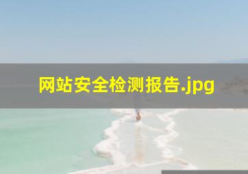 网站安全检测报告