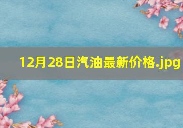 12月28日汽油最新价格