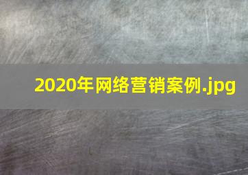 2020年网络营销案例