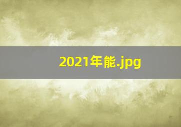 2021年能