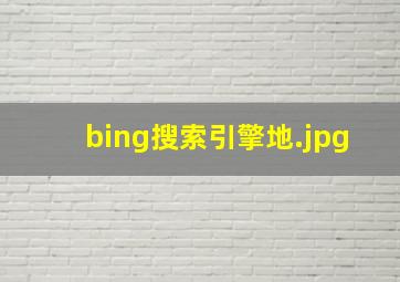 bing搜索引擎地
