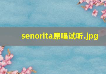 senorita原唱试听