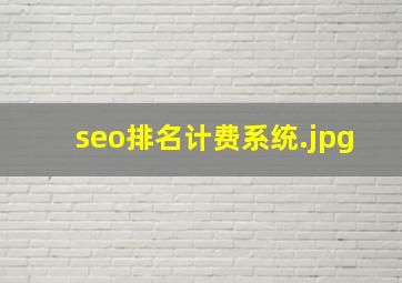 seo排名计费系统